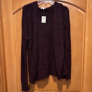 H&M Deep Purple Fuzzy Cardigan